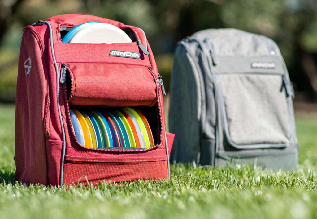 Red and Grey Innova Disc Excursion bags