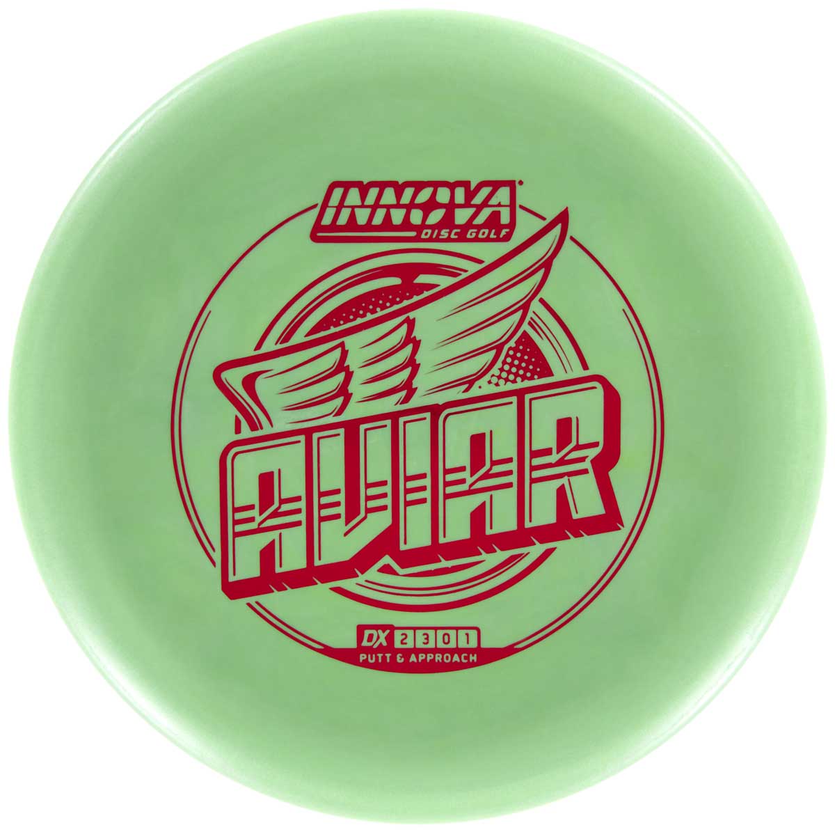 Disc golf putting. Innova DX Aviar