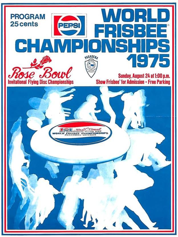 Variations of Disc Golf, Alternative Formats, & Games 5 Variations of disc golf. A poster promoting the 1975 World Frisbee Championships.